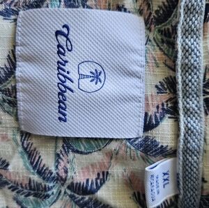 Caribbean Casual Button Down Shirt in Blue and Green